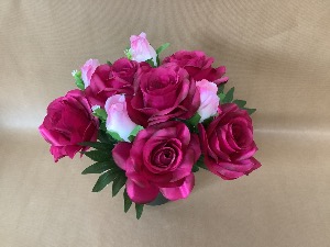 Coupe de fleurs rose 