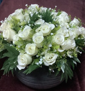 Coupe de roses blanches